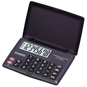 Casio - Calculadora Bolsillo Plegable 8 Digitos Negro Lc160Lv