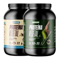 Gohard - Pack Proteinas Vegetales 2Kg Total 66Sv Cacao Orgánico -Cookies And Cream