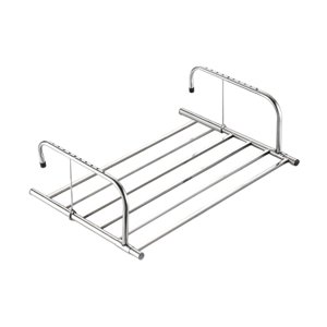 Magideal - Tendedero De Ropa Tendedero De Lavandería Montaje En Pared Acero Inoxidable Portátil 6 Varillas Para Patios Rv Cuarto De Lavado Dormitorio Alféizar De