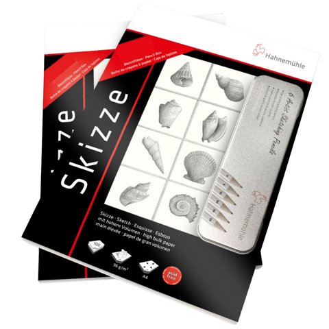 2 Block De Dibujo Hahnemuhle Con Set De Grafito De Regalos