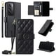 thumbnail image 5 of Funda tipo billetera FOXDOCK para OPPO Reno 12 Pro 5G – Tapa abatible con correa para mujer, 5 of 5