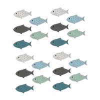 Magideal - Decoración De Pared De Peces (20 Piezas), Decoración De Habitación Con Temática Playera, Arte Náutico Costero Para El Océano, Baño, Cocina, Hogar, Com