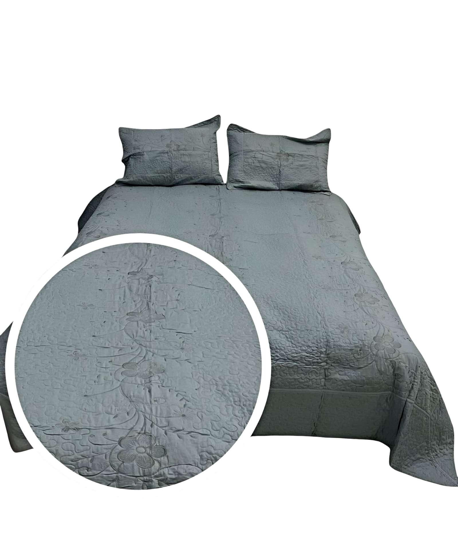 Fei Ya - Cubrecama Quilt De Verano Plaza Y Media Bordado A7