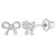 thumbnail image 1 of Aros lazo de plata 925 con circonia en el centro para bebes y niñas, 1 of 2