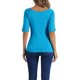 thumbnail image 3 of INSPIRE CHIC Camisetas de Mujer para Regreso a Clases con Cuello de Barco, Mangas Medias, Ajustadas, para Capas, Camiseta Suave XS Azul Lago, 3 of 6