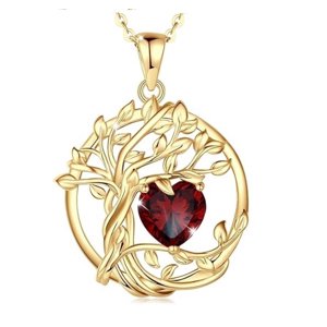 Collar Heshpaws Tree Of Life Birthstone Necklace