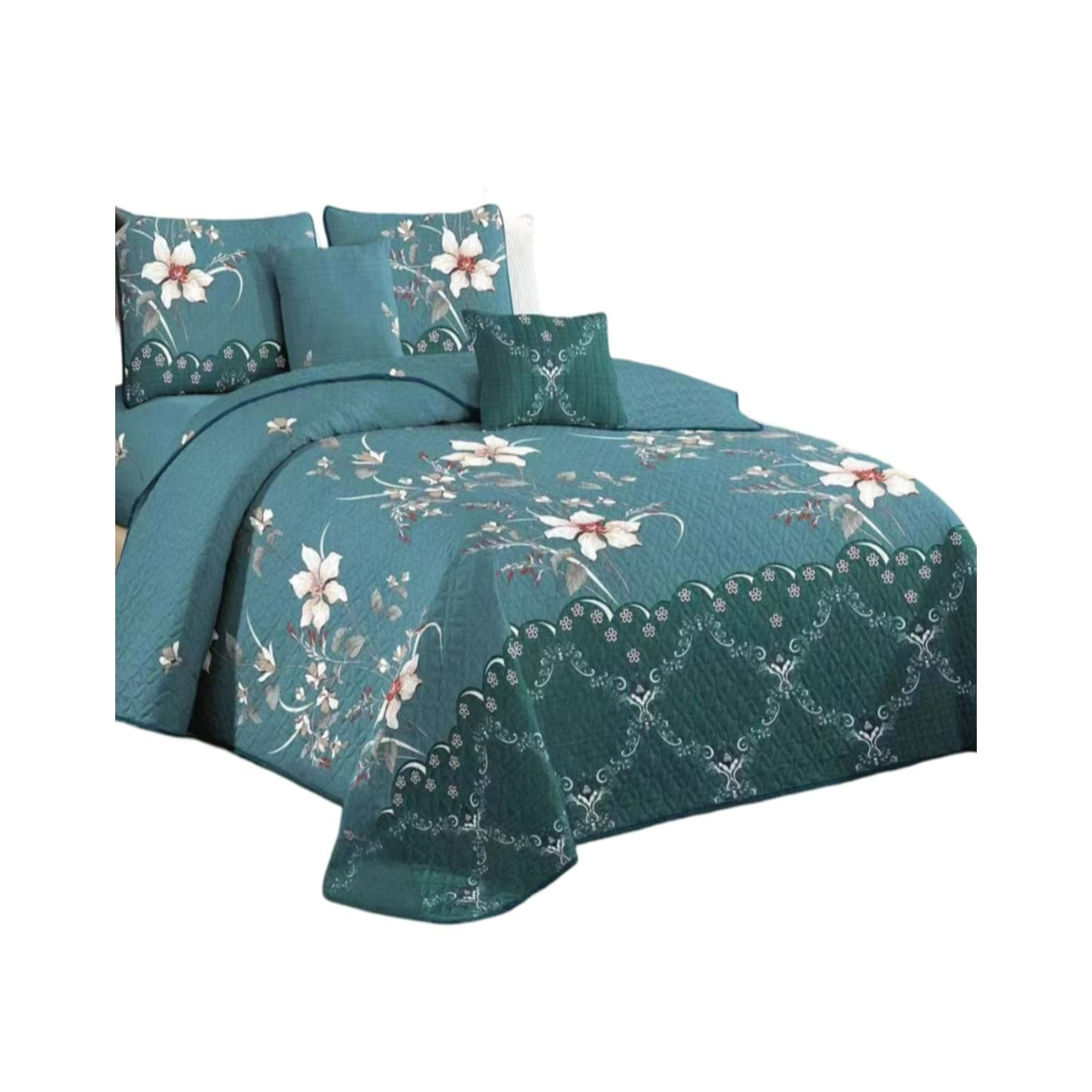 Genérico - Cubrecama Quilt Verano 2 Plazas + 2 Fundas Almohada D15