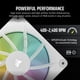 thumbnail image 5 of Ventilador Corsair iCUE LINK LX120 RGB 120 mm, paquete triple, blanco, 5 of 7