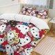 thumbnail image 1 of Cute Hello Kitty Thickened Three-piece Bed Set Cartoon Pillowcase Anime Quilt Cover Bedroom Hotel Theme House Vacation Home Holiday Anniversary Gift, 1 of 4