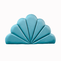 Muebles Rimar - Respaldo Coral 1 1/2 Turquesa Felpa