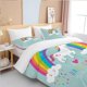 thumbnail image 4 of Purple Unicorn Full Bedding Set for Kids Boys Girls Glitter Galaxy Unicorn Duvet Cover 3 Piece Space Unicorn Comforter Cover, 4 of 5