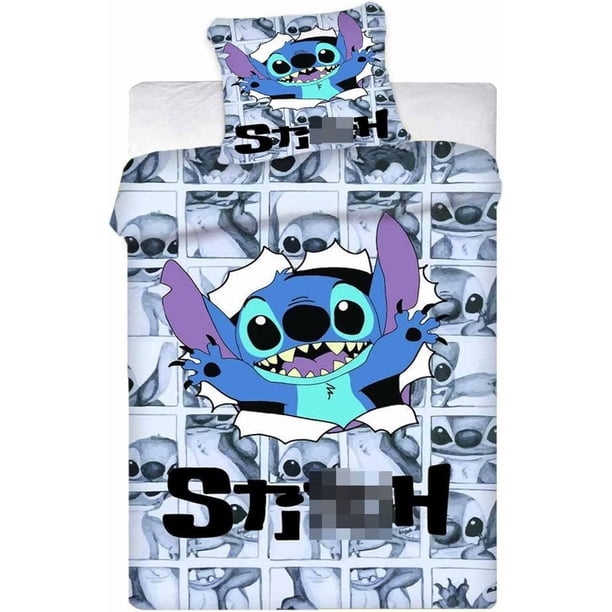Anime 3D Quilt Cover Stitch Bedding Set Children's Soft Lilo&Stitch Bed Cover Single Double Full King Bed King Bed Set Bed Sheets