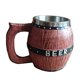 thumbnail image 4 of Taza De Cóctel En Forma De Cubo De Taza De Cerveza De Barril De Madera 580ml, 4 of 5
