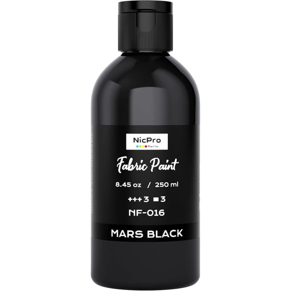 Nicpro Black Fabric Paint, 8.45 oz (250 ml)