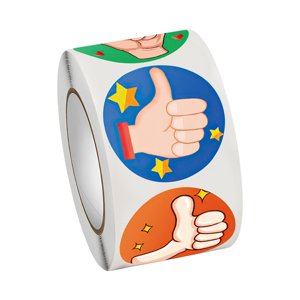 Bothyi - 500 Piezas De Pegatinas Motivacionales, Pegatina De Pulgar Hacia Arriba Para Fiesta, Paquete De Regalo, Diámetro De 1 Pulgada
