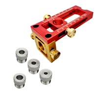 Ioensy - Acero Inoxidable 2 En 1 Taladro Posicionador Localizador Plantilla Oblicua Cabeza Plana 4 Casquillos De Taladro