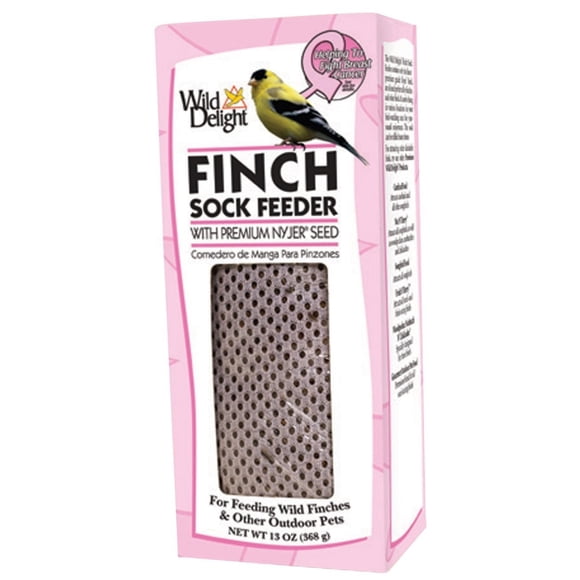 Comedero para calcetines Wild Delight Pink Finch con semillas de Nyjer, 368 g
