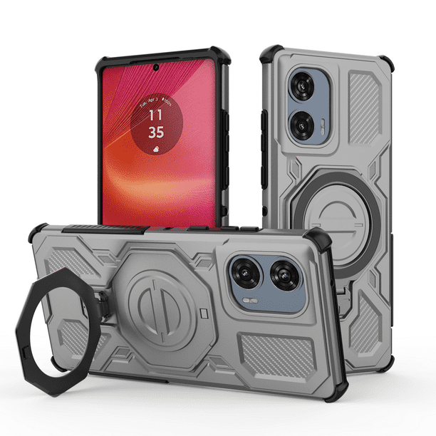 Funda FOXDOCK para Motorola Edge 50 Fusion 5G , magnética, ligera, soporte 360°, antigolpes