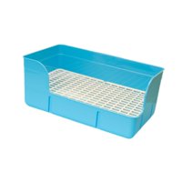 Magideal - Arena Para Conejos, Inodoro Para Mascotas, Suministros De Baño Para Animales, Bandeja De Arena De Esquina, Inodoro De Esquina Para Jaula De Conejos, A Azul
