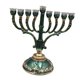 thumbnail image 5 of Estilo Europeo Retro Hanukkah Menorah Suministros Religiosos Adornos Verde, 5 of 5