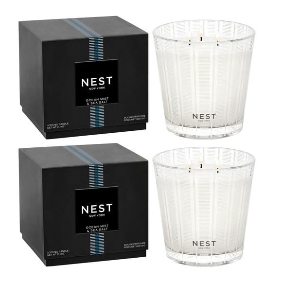 Candle NEST New York Ocean Mist & Sea Salt, 625 ml, paquete de 2