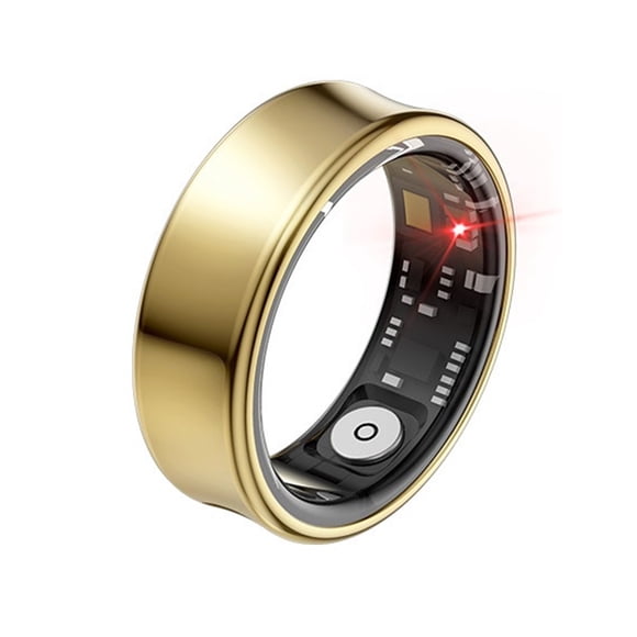 Anillo Inteligente Titanio Ia + Apple & Google Health | Color Dorado Talla 8
