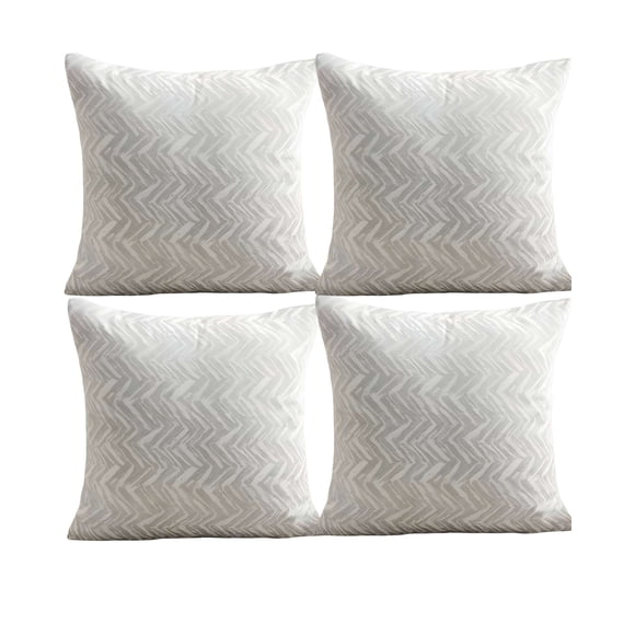 Set De 4 Fundas De Cojines Diseño Maillard 45cm X 45 Cm Blanco