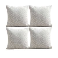 Genérico - Pack De 4 Fundas De Cojines Diseño Maillard 45Cm X 45 Cm Blanco