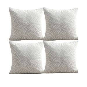 Genérico - Set De 4 Fundas De Cojines Diseño Maillard 45Cm X 45 Cm Blanco