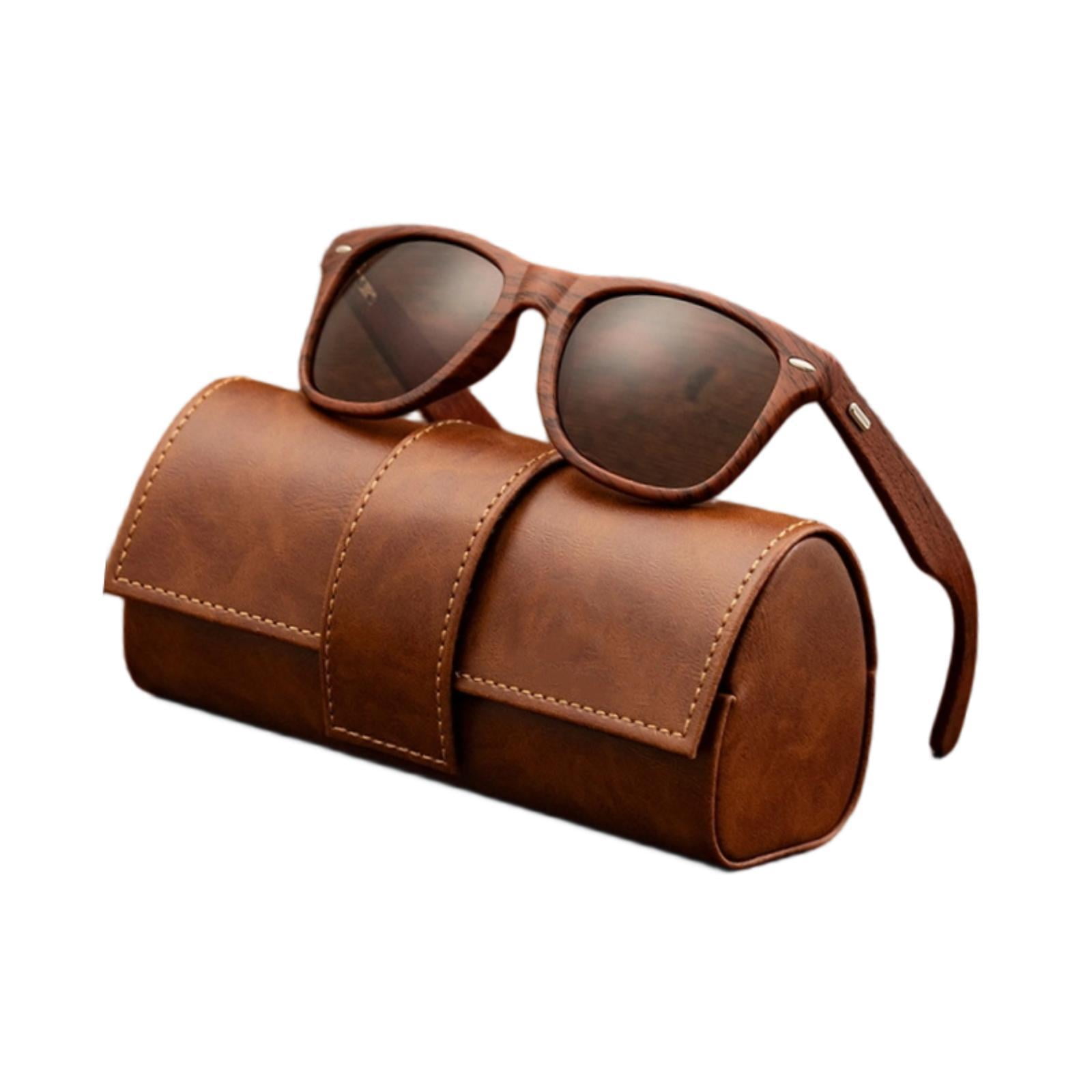 Magideal - Gafas De Con Montura De Madera, Gafas Decorativas Para Actividades Al Aire Libre, Para Mujeres Y Hombres, Para Montar A Caballo. Marrón