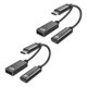 thumbnail image 4 of 2x Adaptador USB C OTG Con Cable Trenzado De Carga Rápida PD 60W Para Laptop Negro, 4 of 7