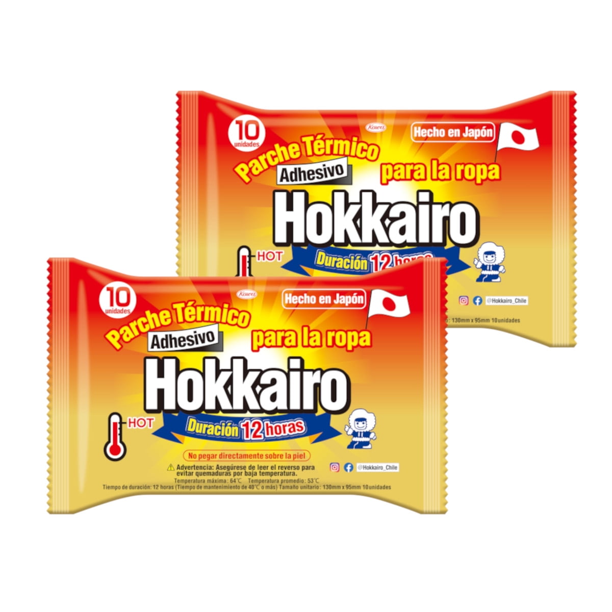 Pack X2 (20 Uni) Parche Térmico Hokkairo