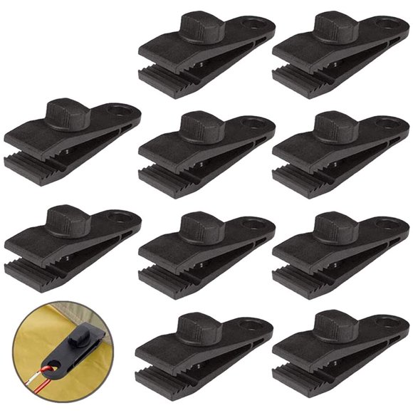 Abrazaderas para lona HengLiSam - Pack de 10, 8 cm, Resistente a vientos fuertes