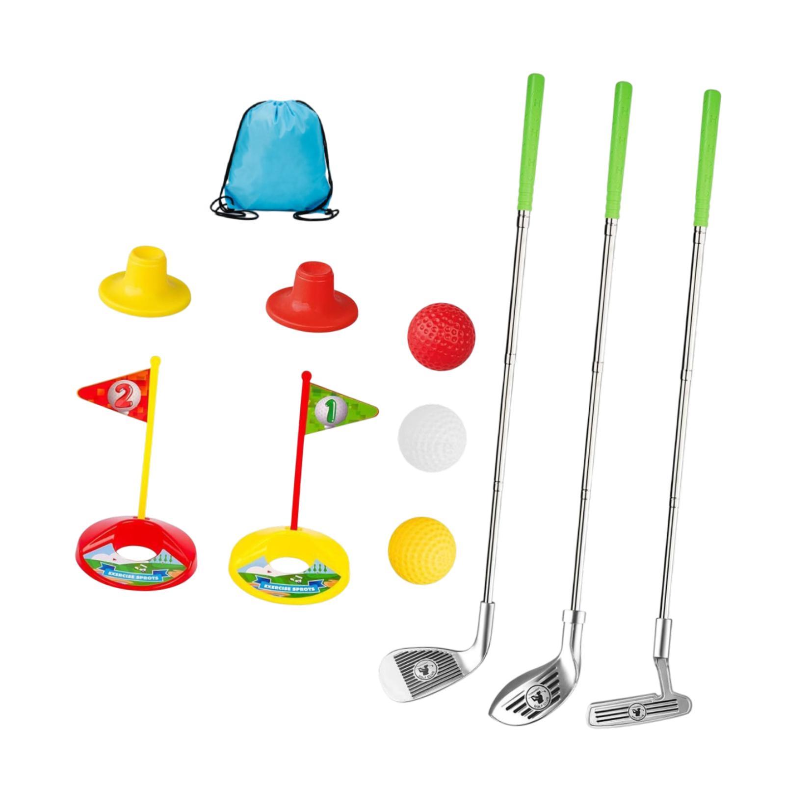 Magideal - Kids Golf Club Conjunto Con Bolsa De Almacenamiento Interacción Para Padres Interacción Para Niños Patio De Golf De Golf Para Niñas Al Aire Libre Pati Plata