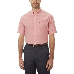 Camisa Tommy Hilfiger Cardinal De Manga Corta Con Botones Para Hombre