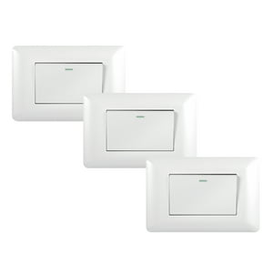 Genérico - Pack 3 Interruptor Simple 9/12 10A 250V Blanco