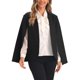 thumbnail image 4 of INSPIRE CHIC Blazer con Mangas de Capa para Mujer, Chaqueta Casual Abierta para Trabajo de Negocios, Talla S, Negro, 4 of 6