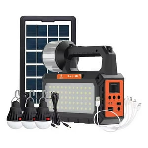 Genérico - Kit Linterna Solar 4 En 1 Camping Emergencia Uso Diario Lau