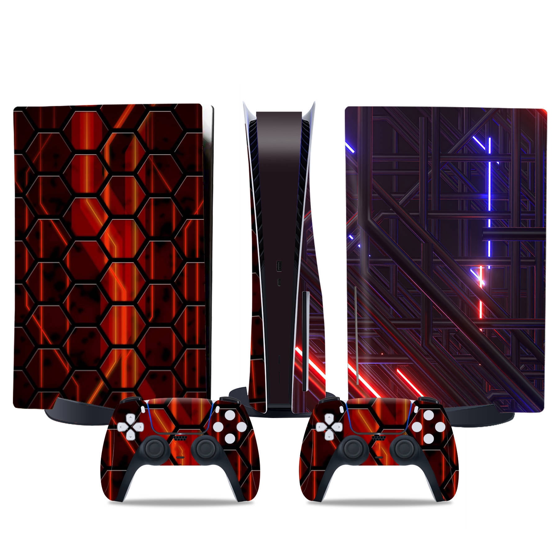 Genérico - Cubiertas De Pegatinas Para Consola Y Controlador De Juego Para Ps5 Edición Disco - Accesorios Protectores De Reemplazo Diy