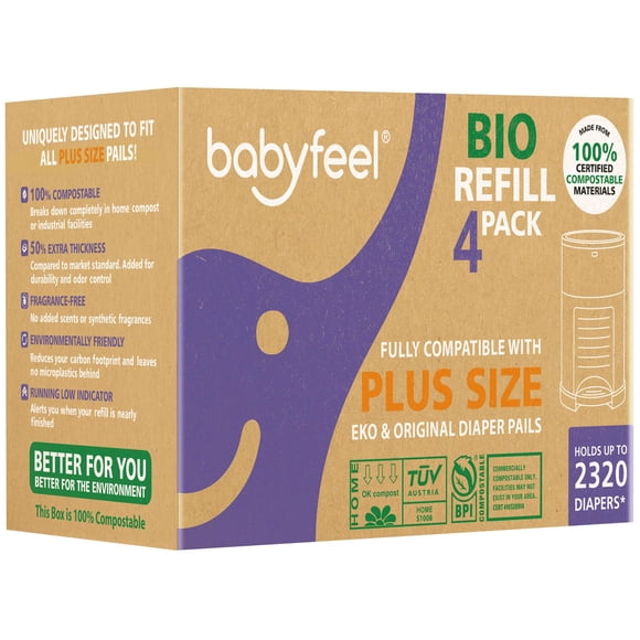 Bolsa Para Desechos Bio Repuesto De 4 Unidades Compostable 50 % Más Gruesa