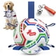 thumbnail image 1 of Pelota de fútbol para perros QDAN de 20 cm, juguete interactivo para tirar y entrenar, 1 of 7