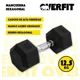 thumbnail image 2 of Mancuerna Hexagonal 12.5 Kg Acero Y Caucho Overfit Negro, 2 of 3
