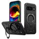 thumbnail image 1 of Para Google Pixel 9 / Pixel 9 Pro Funda con Soporte de Anillo en O Magnético Invisible, Funda de Teléfono a Prueba de Golpes, Negro, 1 of 4
