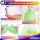 thumbnail image 3 of Bolsas de basura OKKEAI, 49 L, 13 galones de altura, 60 unidades, para cocina, color verde, 3 of 7