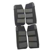 Magideal - 4 Piezas Botas De Caballo Protección De Protección De La Pierna Accesorios Ecuestres Cubiertas De Pierna Envolturas De Piernas Establecidas Para Monta Negro