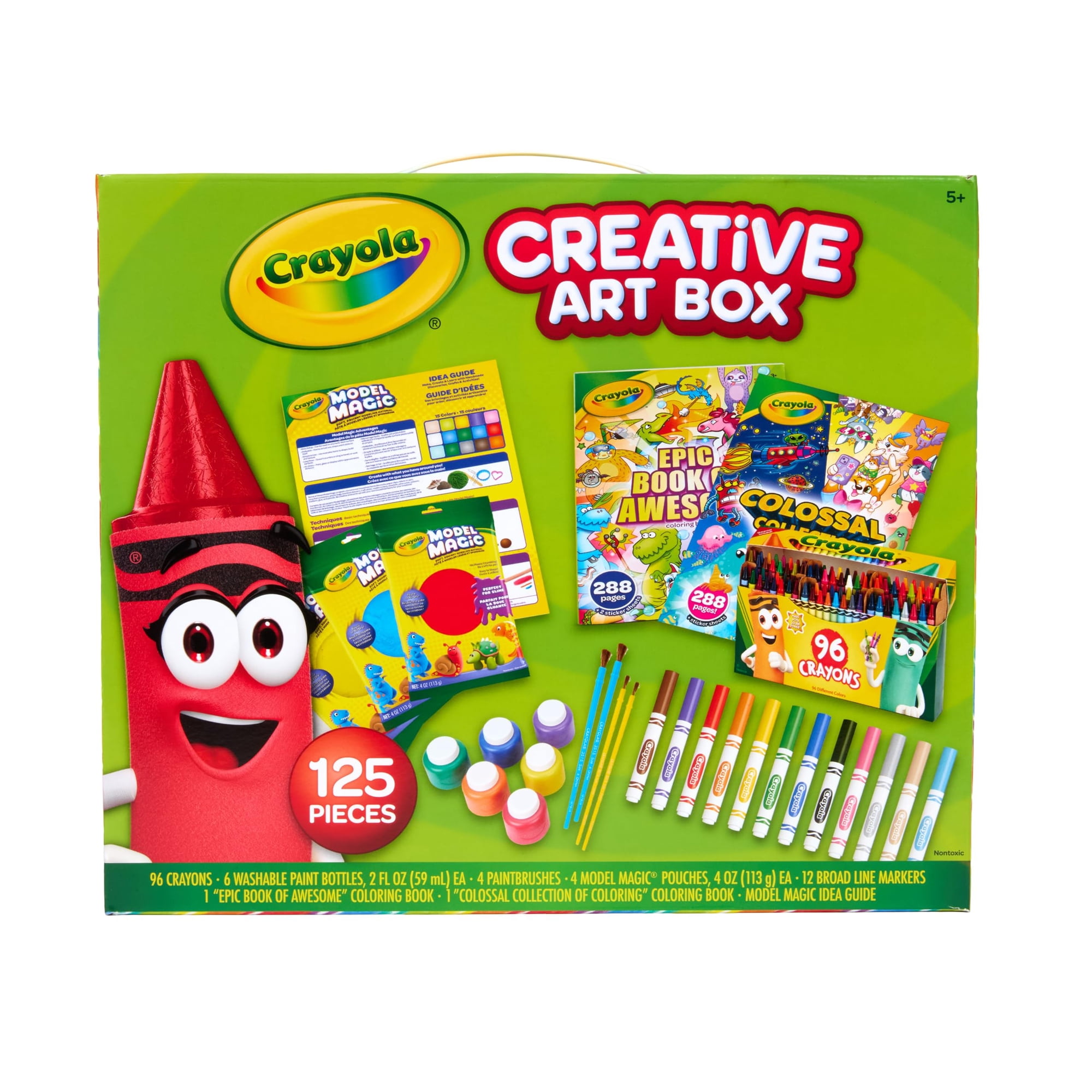 Set De Arte Crayola 125 Piezas Para Niños Con Pinturas, Marcadores Y Estuche