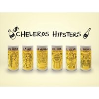 Green Glass - Cheleros Hipsters Juego De 6 Vasos Negro