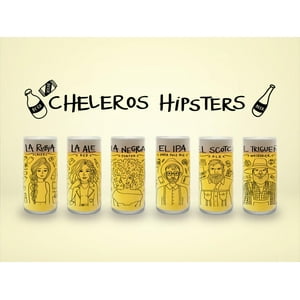 Green Glass - Cheleros Hipsters Juego De 6 Vasos Negro