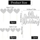 thumbnail image 2 of 1 pieza de adorno para tarta de 60.º aniversario de bodas, adorno de diamante para tarta de bodas de plata, adorno para tarta de 60.º aniversario con corazón para fiesta de celebración., 2 of 6