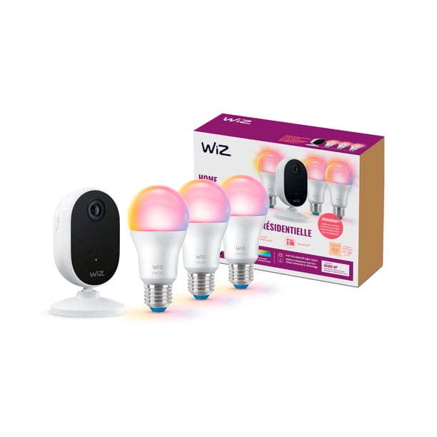Kit de monitoreo del hogar WiZ Connected con cámara interior 1080p + 3 focos inteligentes
